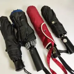 折りたたみ傘 4本セット 黒 赤