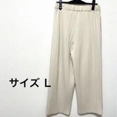 オフホワイト プリーツパンツ Ｌ