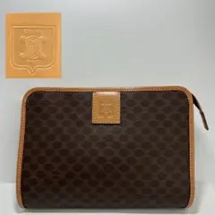 CELINE クラッチバック ポーチ バニティ マカダム柄 PVC モノグラム