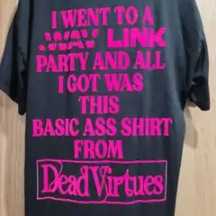 DEAD VIRTUES メッセージ 両面 ビッグサイズ Tシャツ 古着