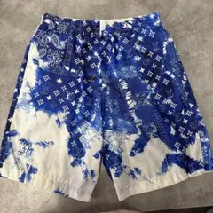 ★年始特別セール品 新品未使用 ルイヴィトン バンダナ スイムショーツ 青 XS LOUIS VUITTON(ルイヴィトン) 22AWモノグラムバンダナデニム