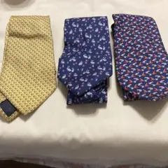 フェラガモ製ネクタイ 3本セット　※ユーズド