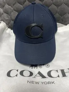 COACH ネイビー キャップ Cロゴ