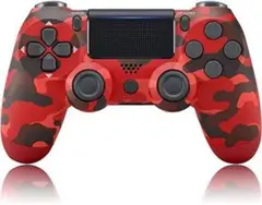 PS4 ワイヤレスコントローラー 純正互換品 迷彩レッド..zU
