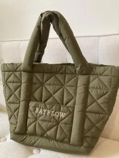 BAYFLOW オリーブ カーキ キルティングトートバッグ