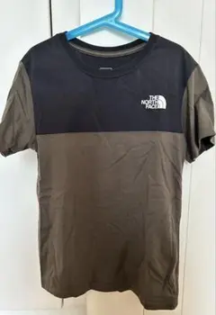 美品 THE NORTH FACE バイカラーTシャツ 150cm カーキ