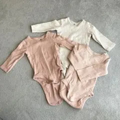 H&M ロンパース 肌着 3枚セット ピンク