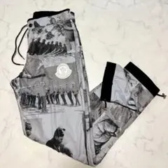 本物 国内正規品 美中古 モンクレール グラフィックBIGロゴ トラックパンツ