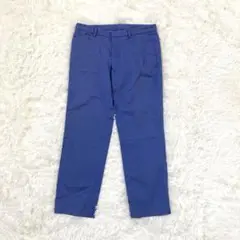ユニクロ　レディースストレッチアンクルパンツ ブルー ウエスト64cm