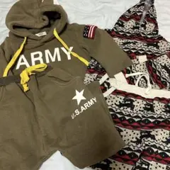 USA ARMYデザイン フード付きスウェットセット