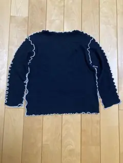 MARKEY'S CALMIA 9分袖メローテレコカットソー　黒