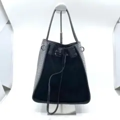 中古美品　ROSEBUD　ローズバド　巾着ハンドバッグ　ブラック