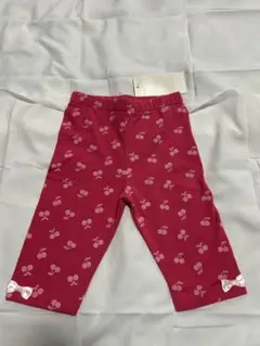 値下げ！　新品未使用　any FAM チェリー柄パンツ 80サイズ　赤