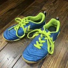 hummel PRIAMOREフットサルシューズ 20.5 青/緑