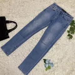 美品　GUESS ゲス　スリムテーパードデニム　ダメージ　ストレッチ　30 M