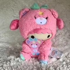 ★新品★リトルツインスターズキキララ 　ピンク着ぐるみクマコスチューム人形