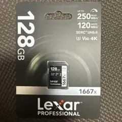 Lexar レキサープロフェッショナル　1667× 128GB SDカード