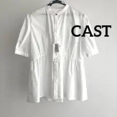 CAST ブラウス　ホワイト 半袖シャツ Mサイズ