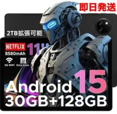 新品　Android15 タブレット 30GB+128GB+2TB 5GWiFi