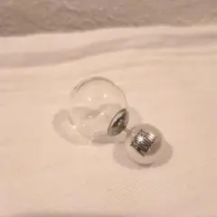 ガラス パール リバーシブルピアス