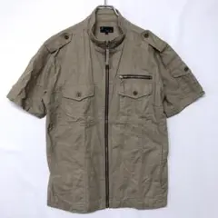 Bicol Bird 00's 古着 麻混 ジップアップ ハイネックシャツ