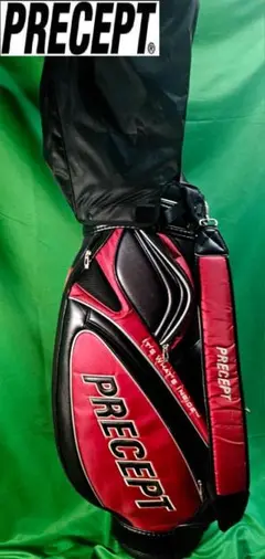 お買い得品　PRECEPT キャディバッグ 赤黒