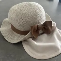 キッズ ズー ベージュ編み物帽子 46cm