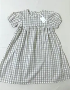 新品タグ付き　リセマイン　コットンふりふりワンピース　ギンガムチェック