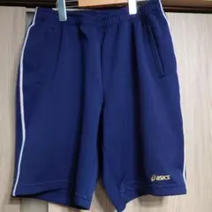 asics ネイビー ショートパンツ