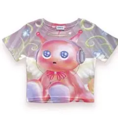 MOMENTEL angel headset top Tシャツ 短丈y2k