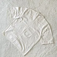 UNIQLO【L】ニット Tシャツ 半袖 オフホワイト コットン100%