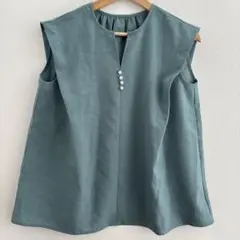 ノーリーズ　新品　グリーン ノースリーブ チュニック　シャツ　卒業式　入学式