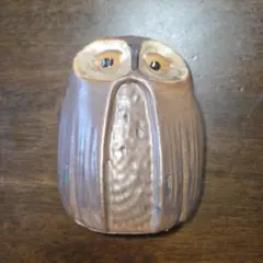 ふくろう　陶器　貯金箱