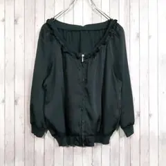 MISCH MASCH*フルジップ 長袖 ブラウス シャツ【38】薄手
