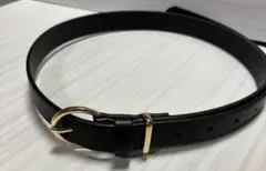 ブラックレザーベルト ゴールドバックル