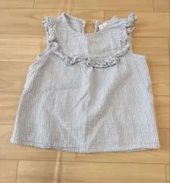 H&M ストライプ フリル タンクトップ 80