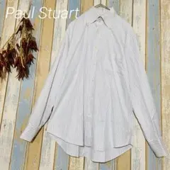 【Paul Stuart 】メンズ　ボタンダウン　シャツ　長袖　ストライプ L
