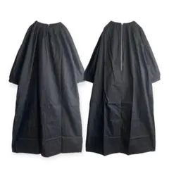 【新品・未使用】ロングワンピース ゆったり 体型カバー ハリ感
