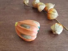 陶器製　ほおずき型の小物入れ　鬼灯