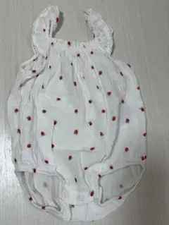 H&M いちご柄ロンパース US6m 60cm