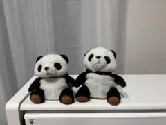 しゃべるパンダのぬいぐるみ 2体セット