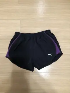 【美品】Puma ランニングショーツ 黒/紫