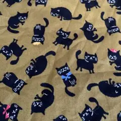 黒猫生地マスタードブラウン