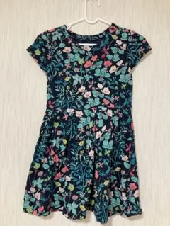 GapKids 花柄 半袖ワンピース M (8)