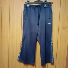 FILA ネイビー サイドストライプ ジャージパンツ