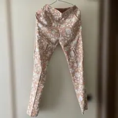 新品☆短時間お値段☆レディース柄スラックスSサイズ　春夏秋用バッグゴム仕様