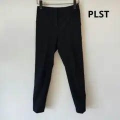 PLST ブラック スリムフィットパンツ XS　黒