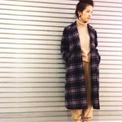 リリーブラウン チエック コート