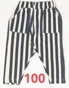パンツ ミニウラゲジョッパーズ キッズ　グレー　ストライプ　SKAPE　100