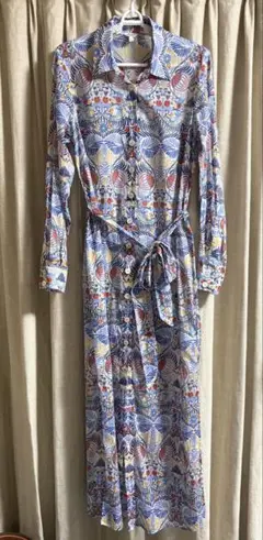リバティ⭐️LIBERTY 花柄 ロングシャツワンピース